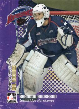 2009-10 In The Game Between The Pipes - CHL Rookies #CR04 Brandon Anderson  Front