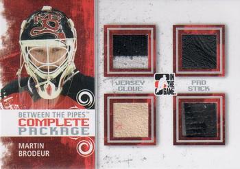 2009-10 In The Game Between The Pipes - Complete Package Silver #CP-08 Martin Brodeur  Front
