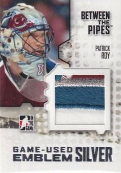 2009-10 In The Game Between The Pipes - Emblems Silver #M36 Patrick Roy  Front