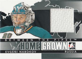 2009-10 In The Game Between The Pipes - Homegrown Black #HG-17 Evgeni Nabokov  Front