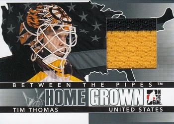 2009-10 In The Game Between The Pipes - Homegrown Black #HG-19 Tim Thomas  Front