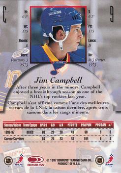 1997-98 Donruss Canadian Ice #9 Jim Campbell Back