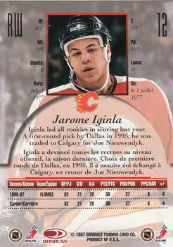 1997-98 Donruss Canadian Ice #12 Jarome Iginla Back