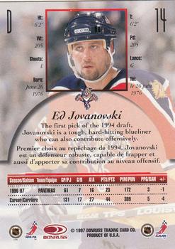 1997-98 Donruss Canadian Ice #14 Ed Jovanovski Back