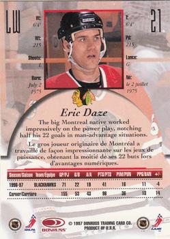 1997-98 Donruss Canadian Ice #21 Eric Daze Back