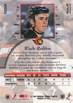 1997-98 Donruss Canadian Ice #31 Wade Redden Back