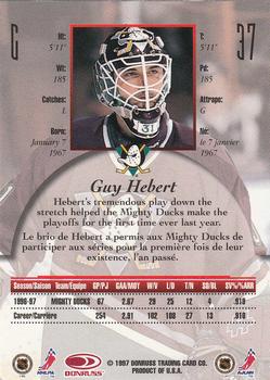 1997-98 Donruss Canadian Ice #37 Guy Hebert Back