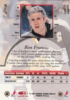 1997-98 Donruss Canadian Ice #44 Ron Francis Back