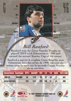 1997-98 Donruss Canadian Ice #46 Bill Ranford Back