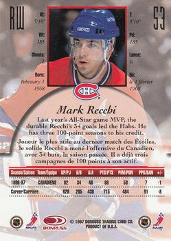 1997-98 Donruss Canadian Ice #53 Mark Recchi Back