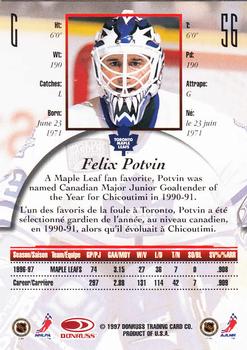 1997-98 Donruss Canadian Ice #56 Felix Potvin Back