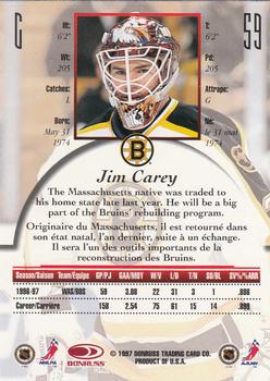 1997-98 Donruss Canadian Ice #59 Jim Carey Back