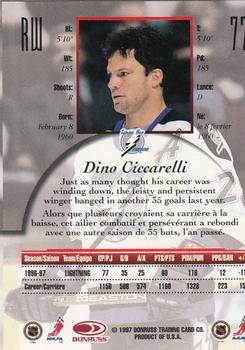 1997-98 Donruss Canadian Ice #77 Dino Ciccarelli Back