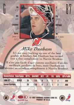 1997-98 Donruss Canadian Ice #87 Mike Dunham Back