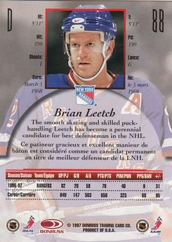 1997-98 Donruss Canadian Ice #88 Brian Leetch Back