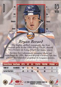 1997-98 Donruss Canadian Ice #92 Bryan Berard Back
