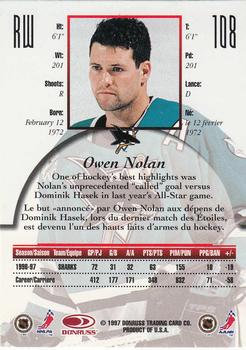1997-98 Donruss Canadian Ice #108 Owen Nolan Back