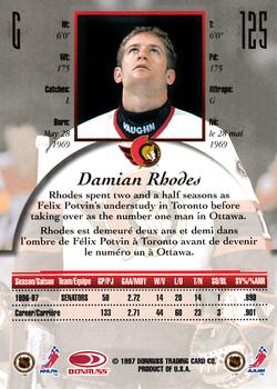 1997-98 Donruss Canadian Ice #125 Damian Rhodes Back