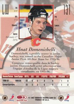 1997-98 Donruss Canadian Ice #131 Hnat Domenichelli Back