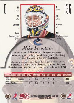 1997-98 Donruss Canadian Ice #136 Mike Fountain Back