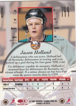 1997-98 Donruss Canadian Ice #144 Jason Holland Back