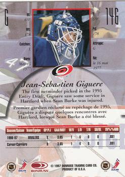 1997-98 Donruss Canadian Ice #146 Jean-Sebastien Giguere Back