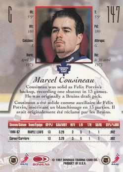 1997-98 Donruss Canadian Ice #147 Marcel Cousineau Back