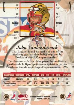 1997-98 Donruss Canadian Ice #7 John Vanbiesbrouck Back