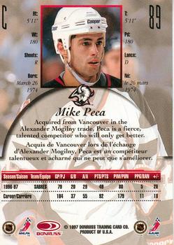 1997-98 Donruss Canadian Ice #89 Mike Peca Back