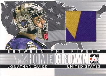 2009-10 In The Game Between The Pipes - Homegrown Silver #HG-22 Jonathan Quick  Front