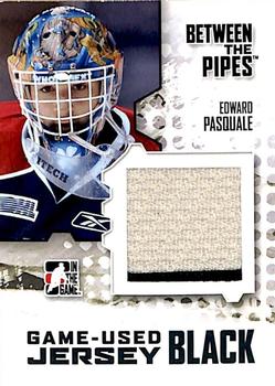 2009-10 In The Game Between The Pipes - Jerseys Black #M-28 Edward Pasquale  Front