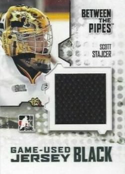 2009-10 In The Game Between The Pipes - Jerseys Black #M-38 Scott Stajcer  Front
