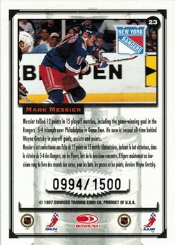 1997-98 Donruss Canadian Ice - Stanley Cup Scrapbook #23 Mark Messier Back