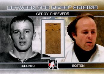 2009-10 In The Game Between The Pipes - Origins Silver #O-01 Gerry Cheevers  Front