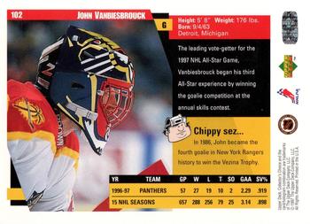 1997-98 Collector's Choice #102 John Vanbiesbrouck Back