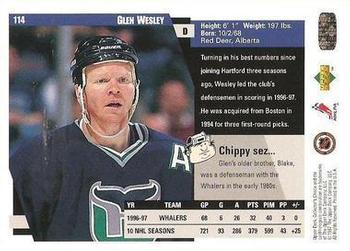 1997-98 Collector's Choice #114 Glen Wesley Back