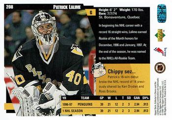 1997-98 Collector's Choice #208 Patrick Lalime Back