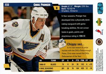 1997-98 Collector's Choice #233 Chris Pronger Back
