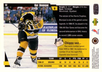 1997-98 Collector's Choice #12 Ray Bourque Back