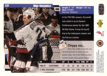 1997-98 Collector's Choice #237 Dino Ciccarelli Back