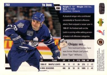 1997-98 Collector's Choice #253 Tie Domi Back