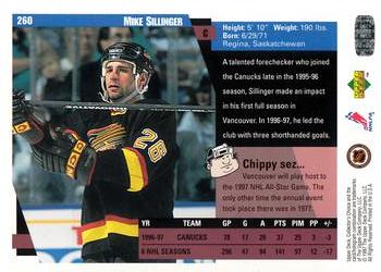 1997-98 Collector's Choice #260 Mike Sillinger Back