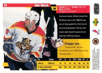 1997-98 Collector's Choice #98 Kirk Muller Back