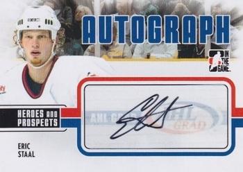 2009-10 In The Game Heroes and Prospects - Autographs #A-ES Eric Staal  Front