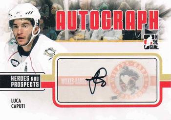 2009-10 In The Game Heroes and Prospects - Autographs #A-LC Luca Caputi  Front