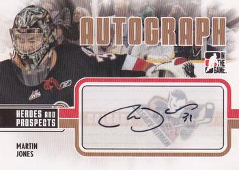 2009-10 In The Game Heroes and Prospects - Autographs #A-MJ Martin Jones  Front