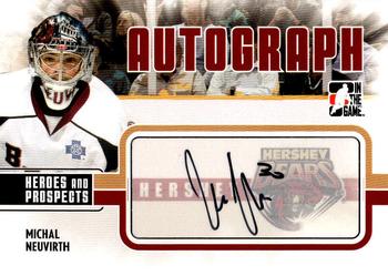 2009-10 In The Game Heroes and Prospects - Autographs #A-MN Michal Neuvirth  Front