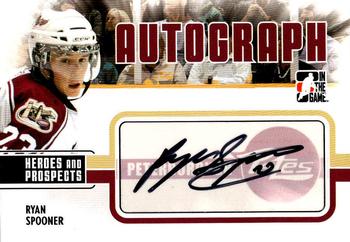 2009-10 In The Game Heroes and Prospects - Autographs #A-RS Ryan Spooner  Front