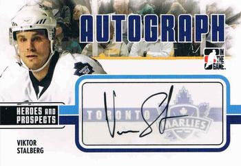 2009-10 In The Game Heroes and Prospects - Autographs #A-VS Viktor Stalberg  Front