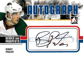 2009-10 In The Game Heroes and Prospects - Autographs #A-BP Benoit Pouliot  Front